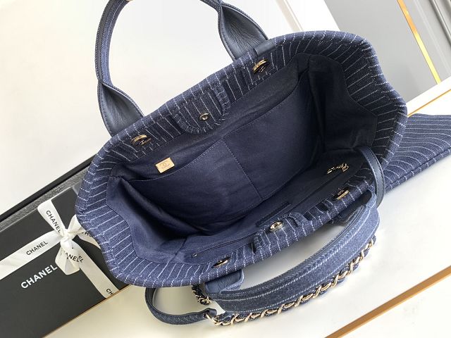 CC original denim small shopping bag AS3351 dark blue