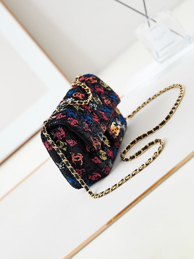 CC original sequins mini flap bag AS4561 multicolor