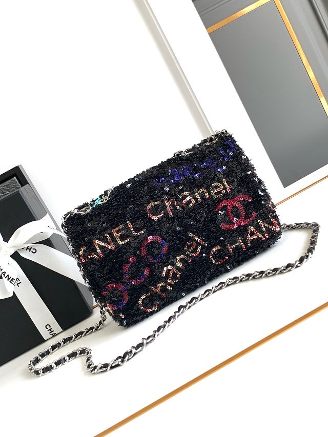 CC original sequins mini flap bag AS4561-3 multicolor