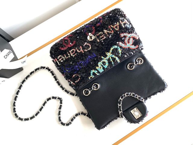 CC original sequins mini flap bag AS4561-3 multicolor