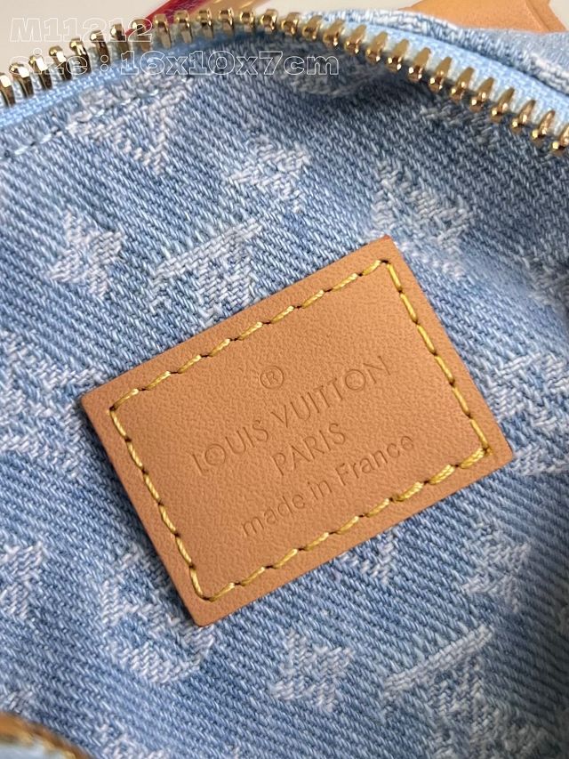 Louis vuitton original denim nano speedy M11212 light blue