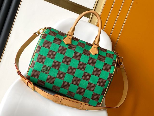 Louis vuitton original damier canvas speedy 40 N40579 green