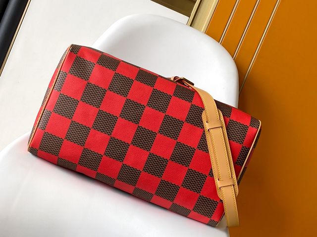 Louis vuitton original damier canvas speedy 40 N40580 red