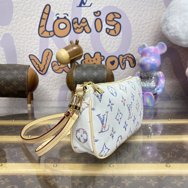 Louis vuitton original denim pochette accessoires M40712 white