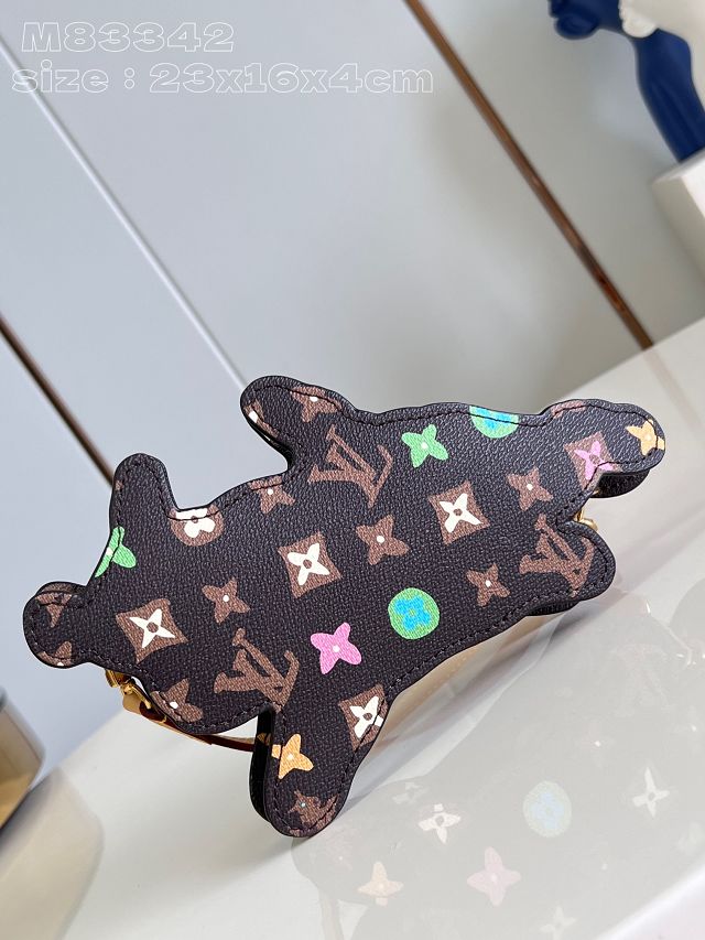 Louis vuitton original monogram canva dog on strap M83342  