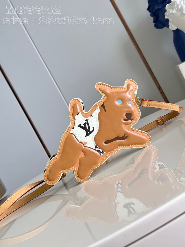 Louis vuitton original monogram canva dog on strap M83342  