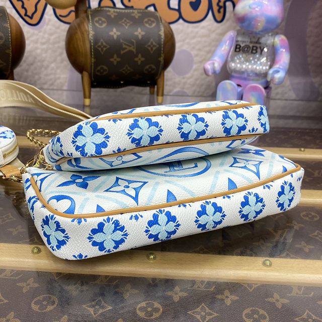 Louis vuitton original monogram canvas multi pochette M25374 blue