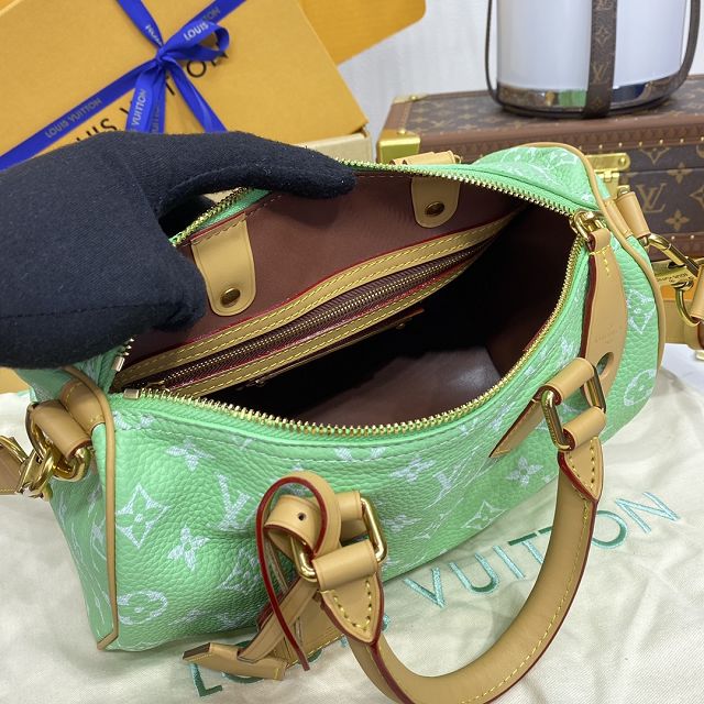 Louis vuitton original soft calfskin speedy P9 25 M24423 green