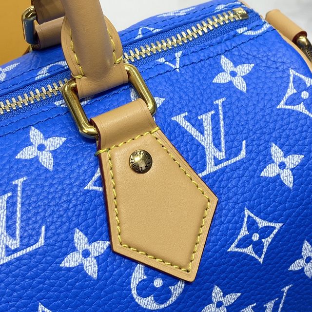 Louis vuitton original soft calfskin speedy P9 25 M24424 blue