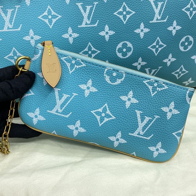 Louis vuitton original soft calfskin speedy P9 40 M11564 turquoise