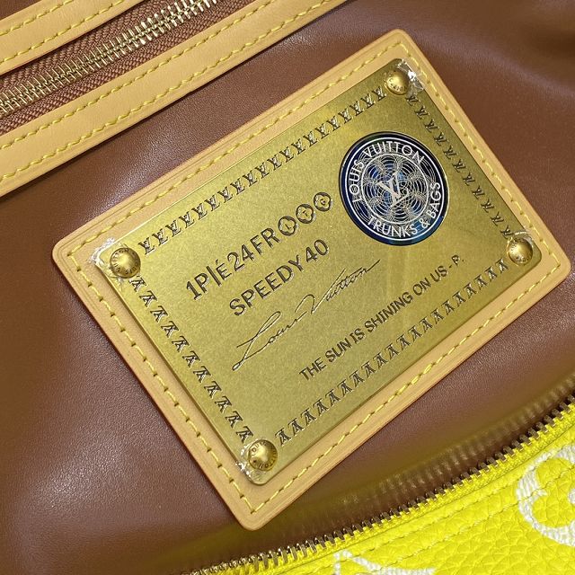 Louis vuitton original soft calfskin speedy P9 40 M24419 yellow