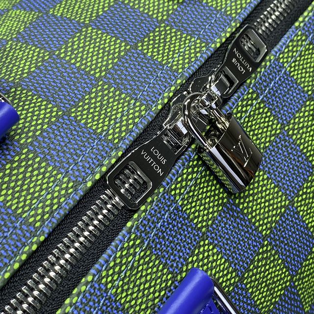 Louis vuitton original damier graphite keepall 45 N41418 blue&green