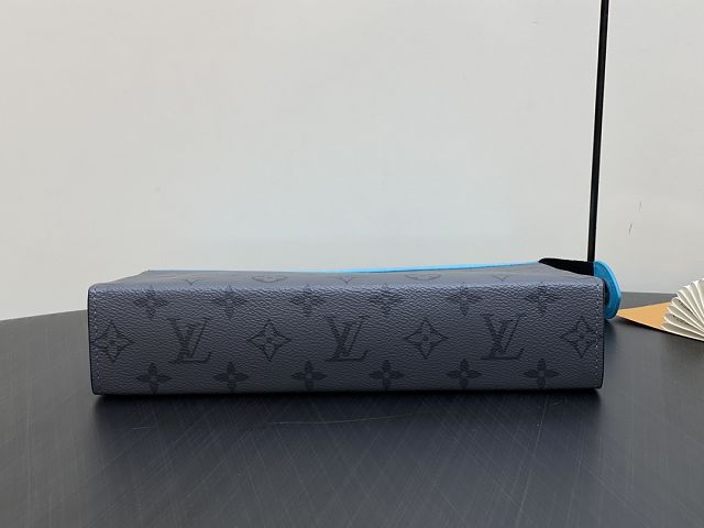 Louis vuitton original monogram eclipse voyage pochette M11466 grey