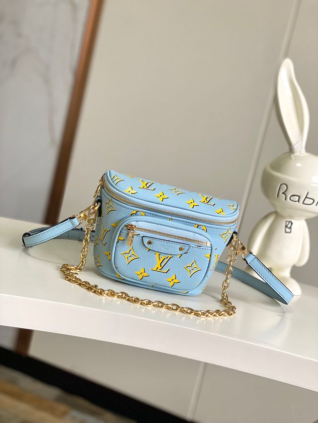 Louis vuitton original calfskin mini bumbag M83694 blue