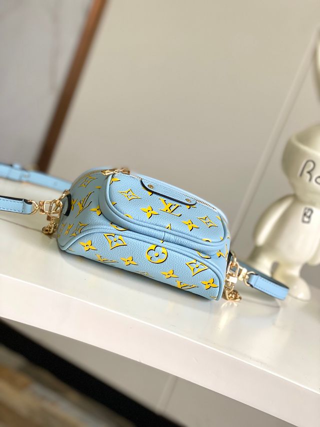 Louis vuitton original calfskin mini bumbag M83694 blue