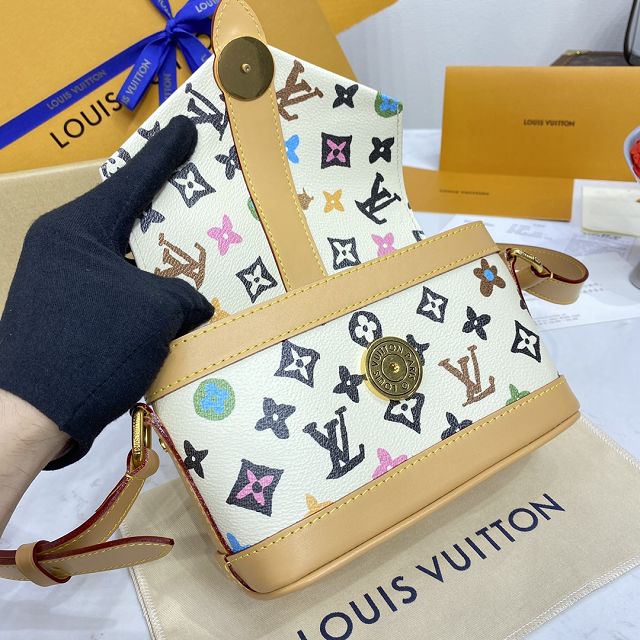 Louis vuitton original monogram canvas envelope wearable wallet M83346 white