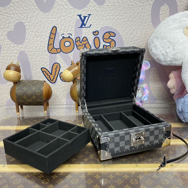 Louis vuitton original damier graphite jewelry box N13513