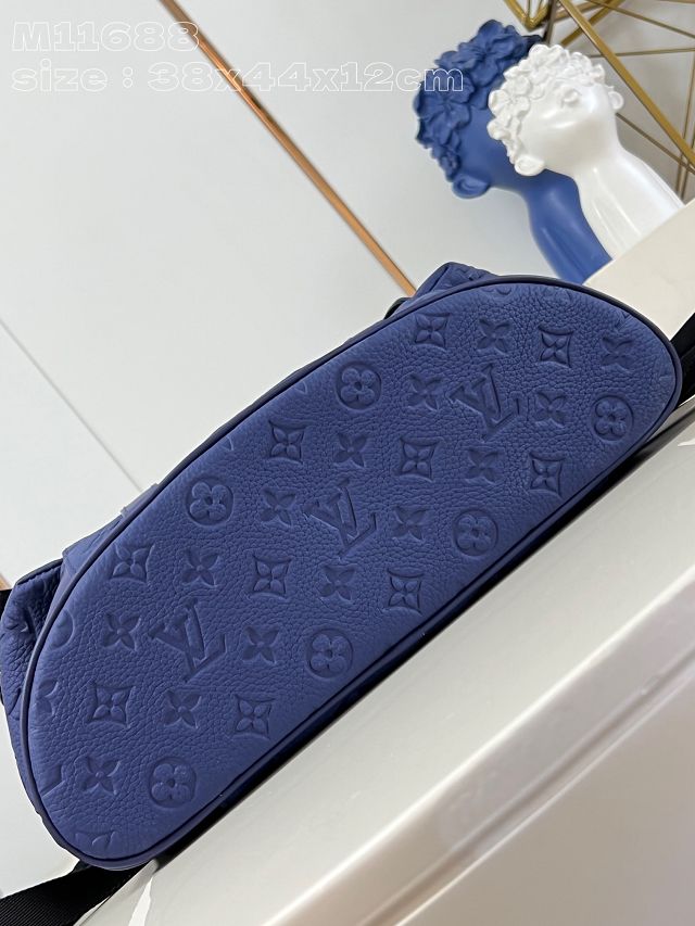 Louis vuitton original calfskin christopher backpack MM M11688 blue