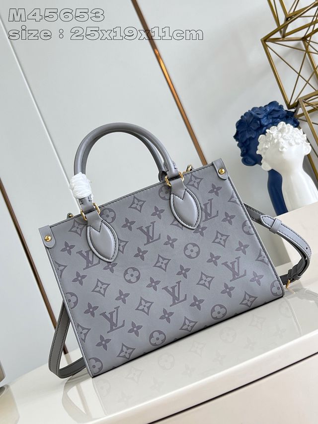 Louis vuitton original calfskin onthego pm M12465 grey