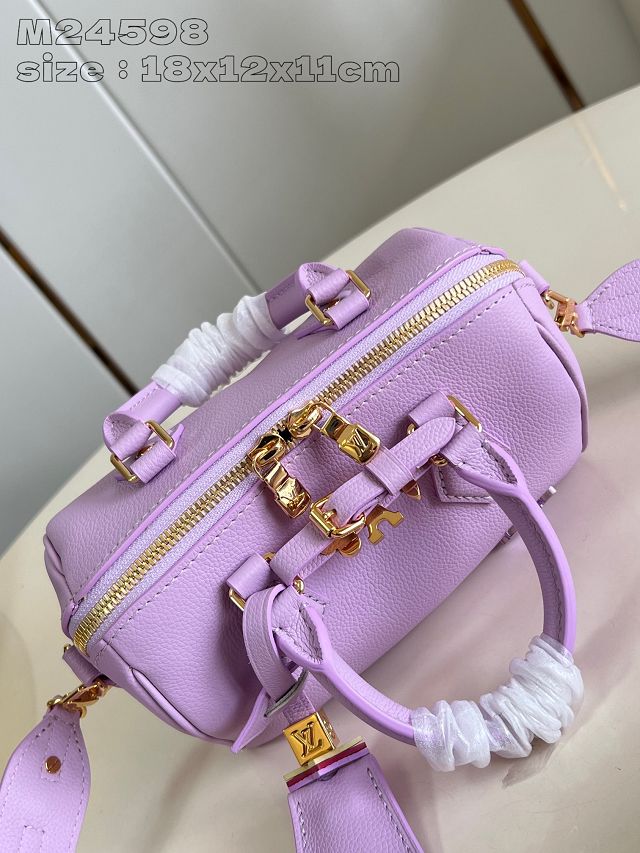 Louis vuitton original calfskin speedy 18 M24598 purple