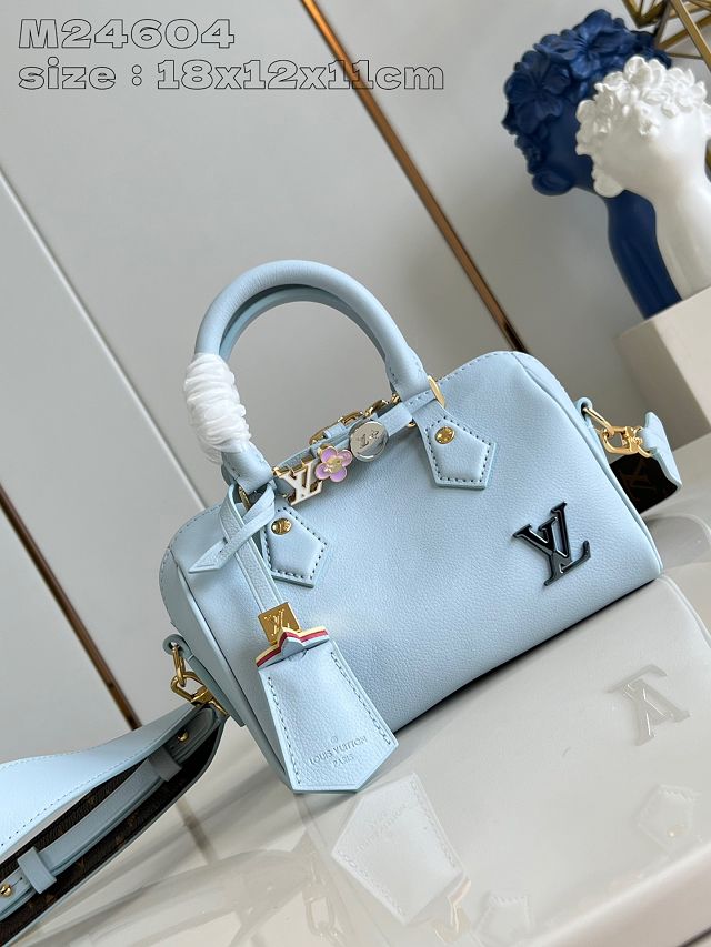 Louis vuitton original calfskin speedy 18 M24604 blue