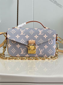 Louis vuitton original monogram canvas pochette metis east west M12429 grey