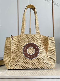 Louis vuitton original raffia onthego mm M24723 natural