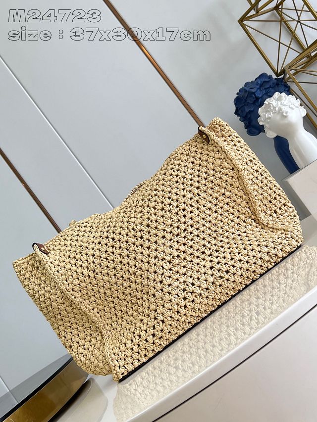 Louis vuitton original raffia onthego mm M24723 natural