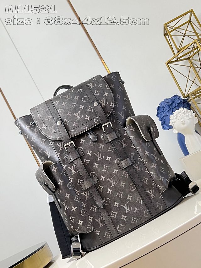 Louis vuitton original brushed calfskin christopher backpack M11521 black