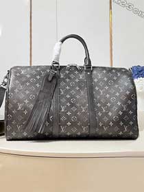 Louis vuitton original brushed calfskin keepall 50 M11596 black