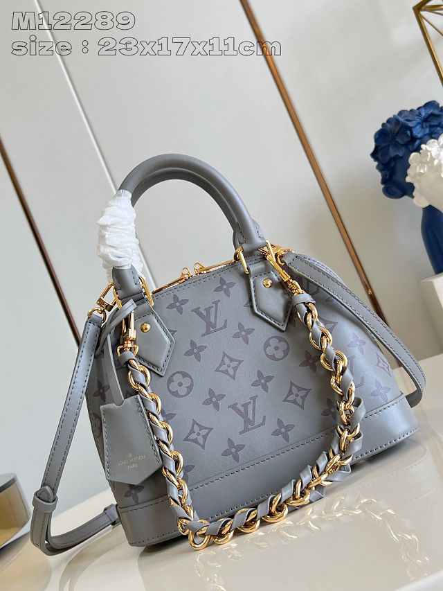 Louis vuitton original calfskin alma BB handbag M12561 grey