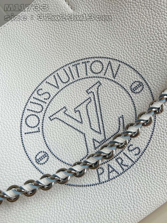 Louis vuitton original calfskin bella tote bag M11733 white