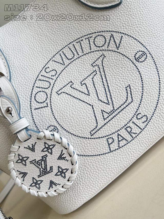 Louis vuitton original calfskin blossom pm tote M11734 white