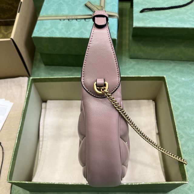 GG original calfskin marmont small shoulder bag 770983 dusty pink