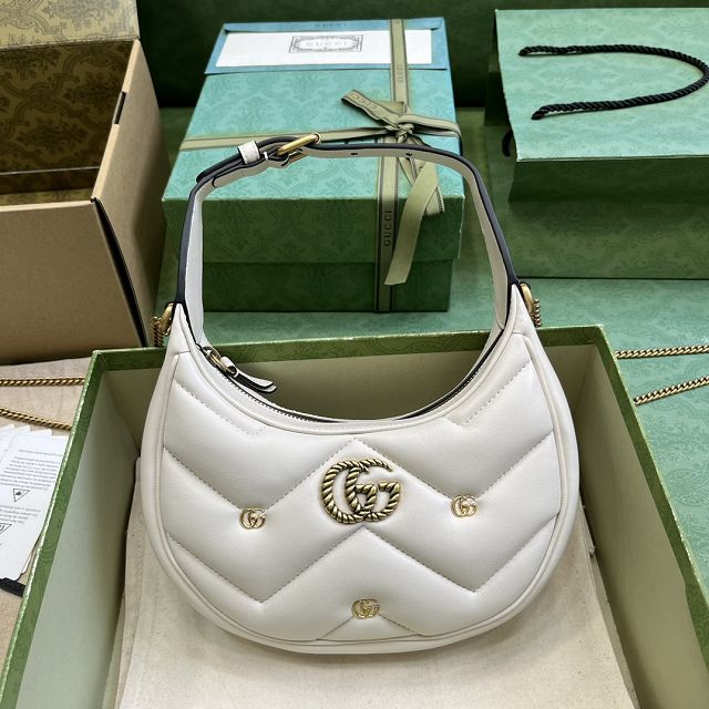 GG original calfskin marmont small shoulder bag 770983 white