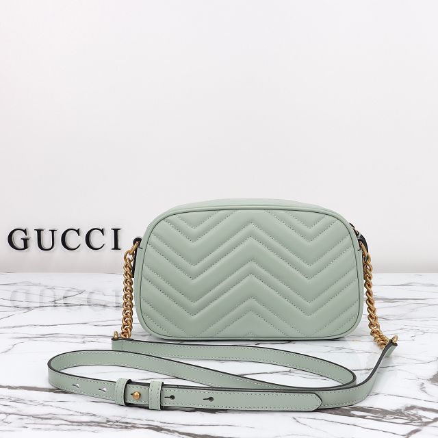 GG original calfskin marmont small shoulder bag 447632 light green