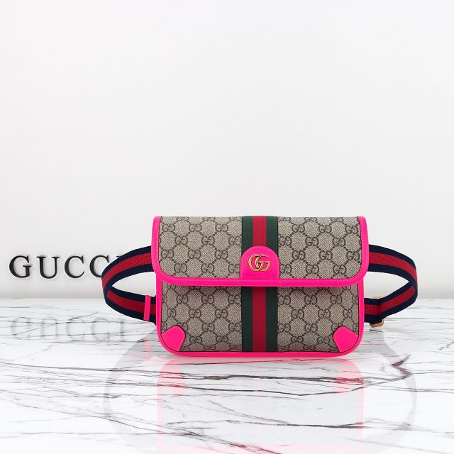 GG original canvas belt bag 752597 fuchsia