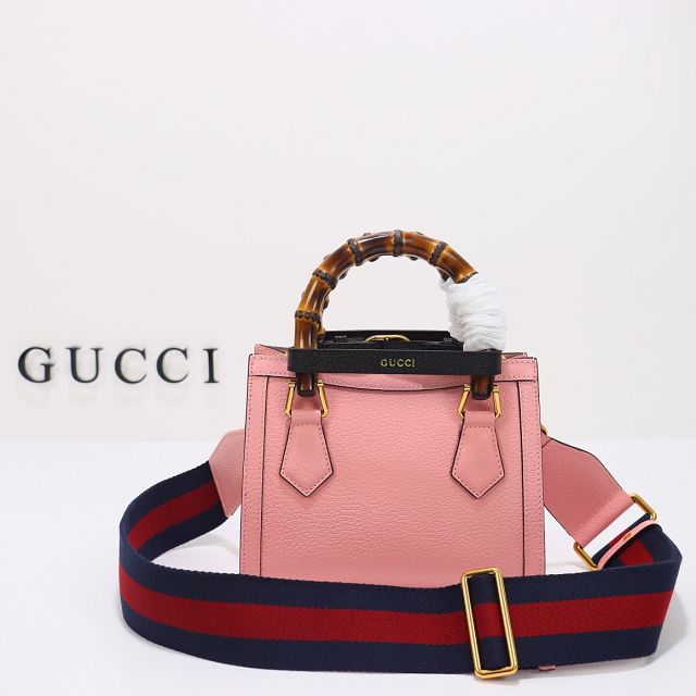 GG original calfskin diana mini tote bag 702732 pink