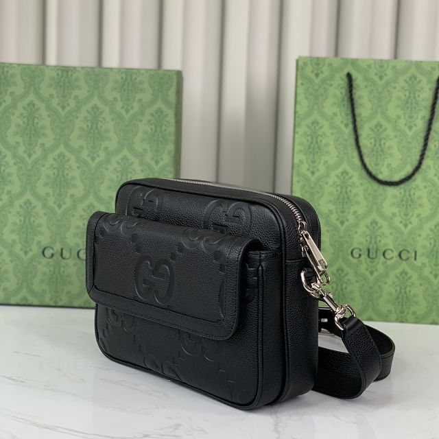 GG original calfskin jumbo GG small crossbody bag 794088 black