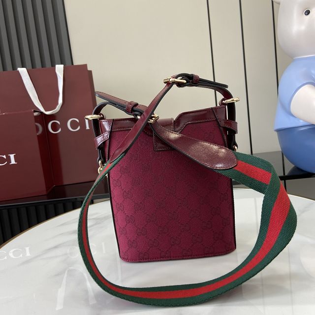 GG original canvas mini bucket shoulder bag 782919 wine