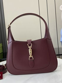 GG original calfskin jackie 1961 small shoulder bag 810232 bordeaux