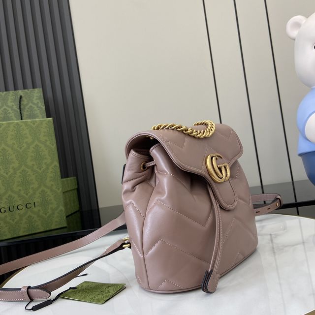 GG original calfskin marmont mini backpack 777253 dusty pink