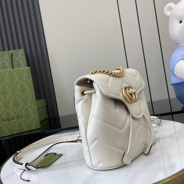 GG original calfskin marmont mini backpack 777253 white