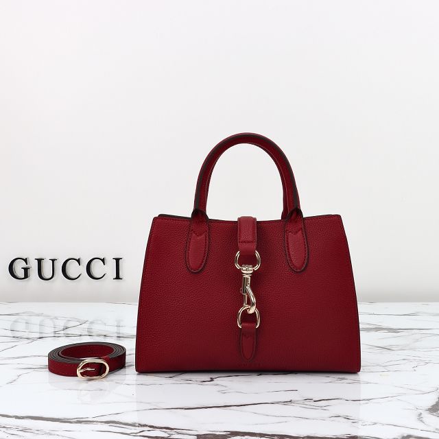 GG original calfskin small tote bag 795349 wine