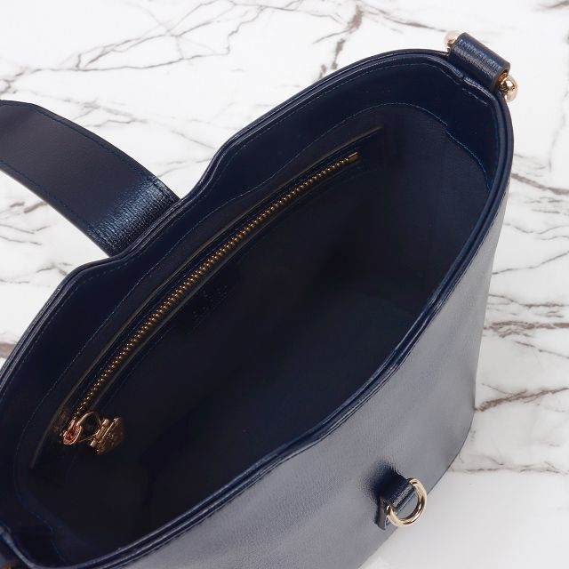 GG original calfskin mini bucket shoulder bag 782908 navy blue