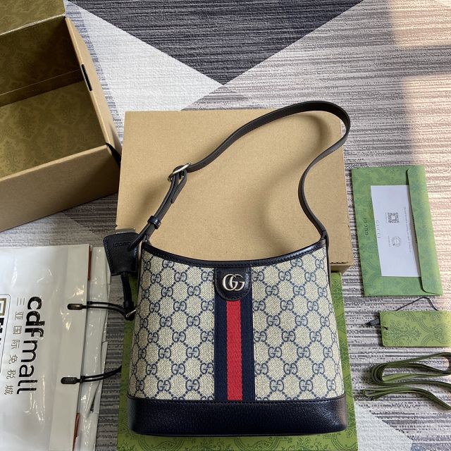 GG original canvas ophidia small shoulder bag 781402 blue