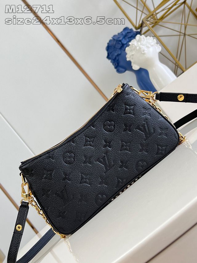 Louis vuitton original calfskin liv pochette M12711 black