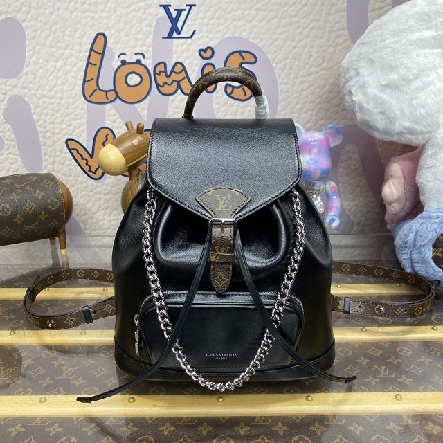 Louis vuitton original calfskin montsouris backpack pm M12587 black