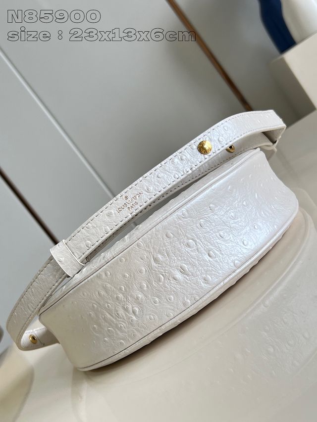 Louis vuitton original ostrich calfskin loop PM handbag N85900 white