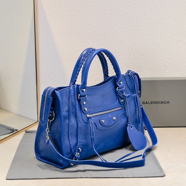 Balenciaga original lambskin le city medium bag 7977862 blue